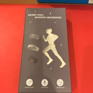 USB chargeable sweatband with LED headlamp and Bluetooth music